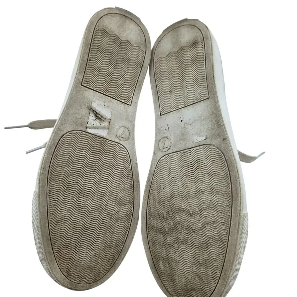 Jack Rogers Teagan Sneakers Womens 7 Low Top‎ Beige Cream Metallic Gold Tweed